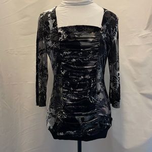 Velvety Semi-sheer Stretch Top